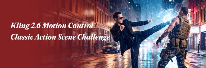 🎥 Kling 2.6体感控制功能现已上线！