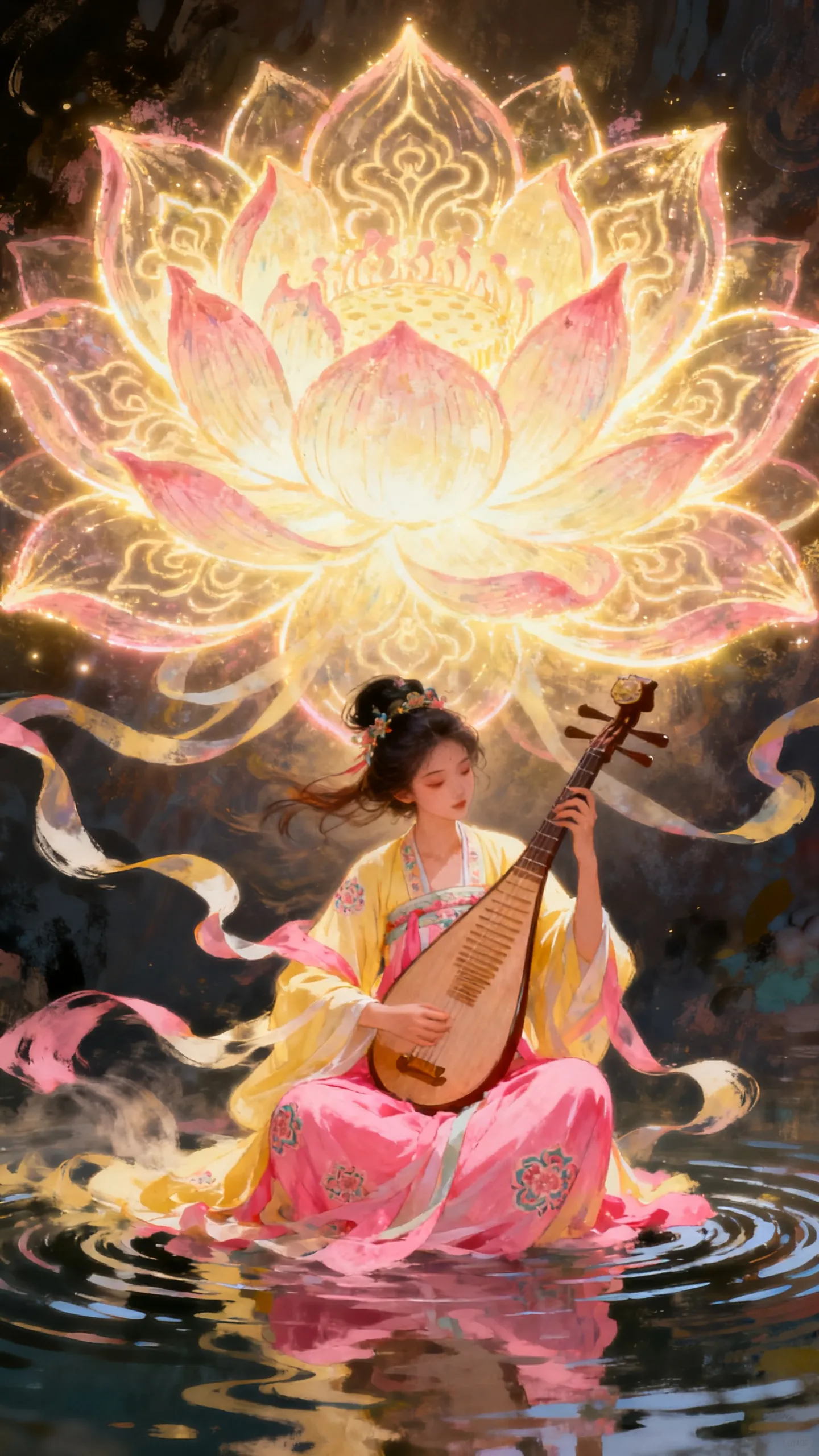 舞妃莲仙女谈琵琶