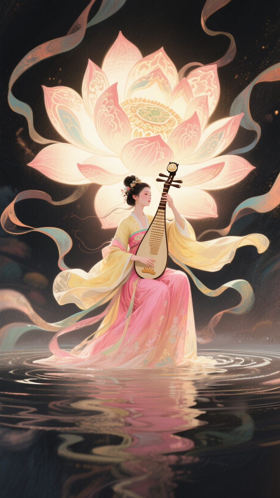 舞妃莲仙女谈琵琶