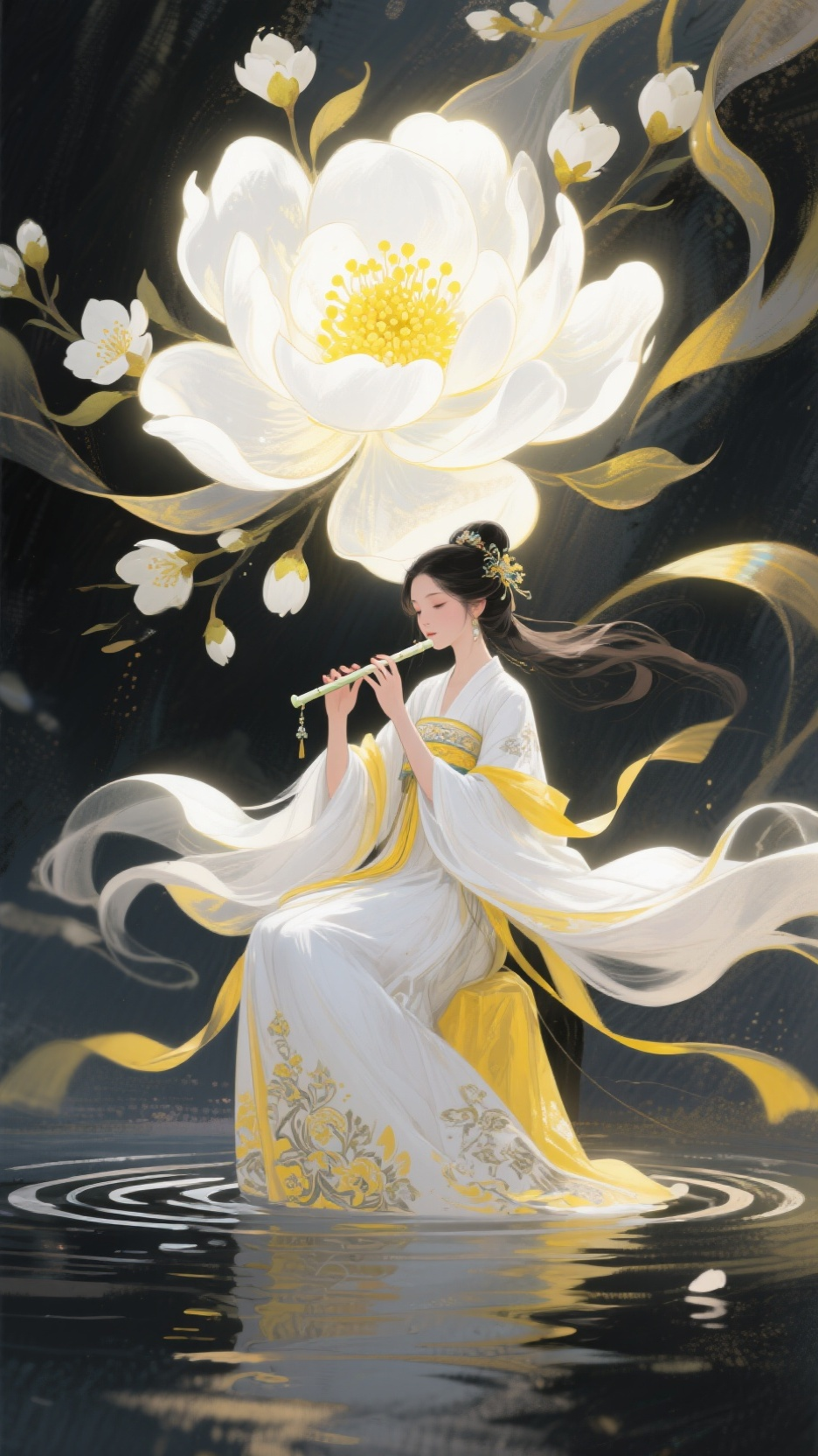 梨花仙女吹笛子