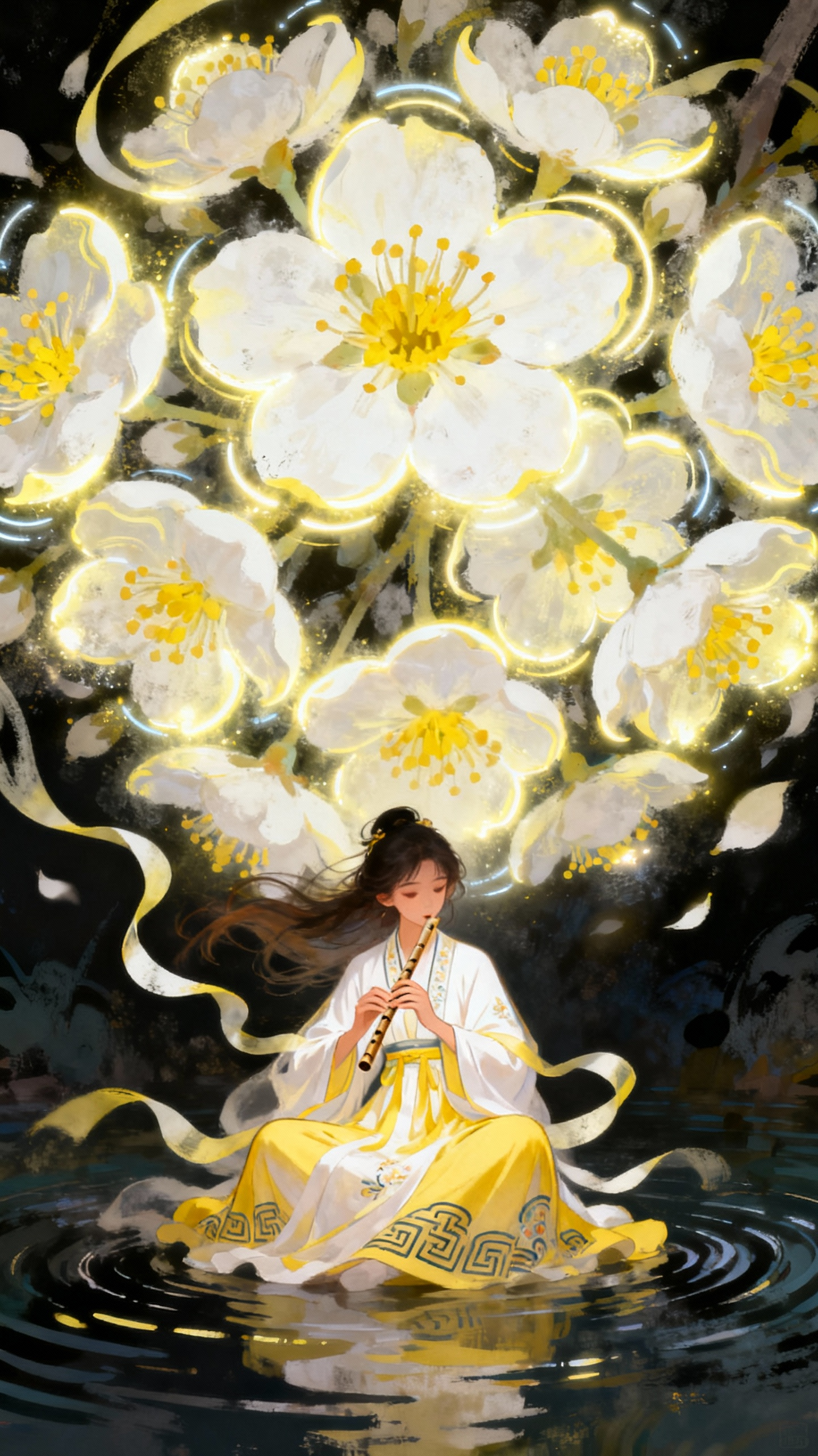 梨花仙女吹笛子