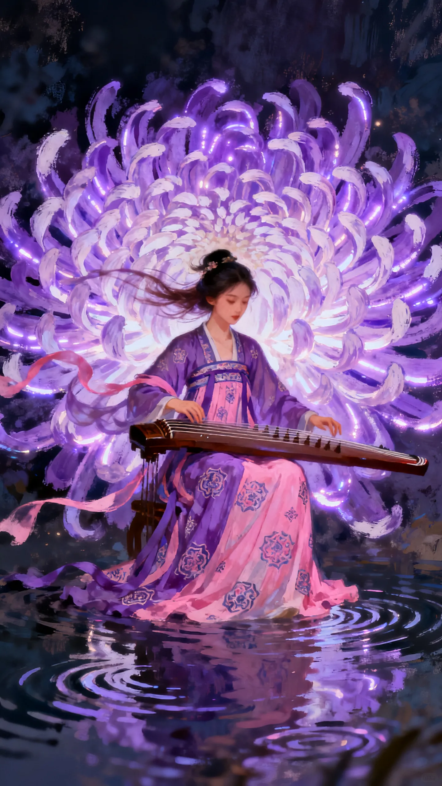 菊花仙女弹古筝