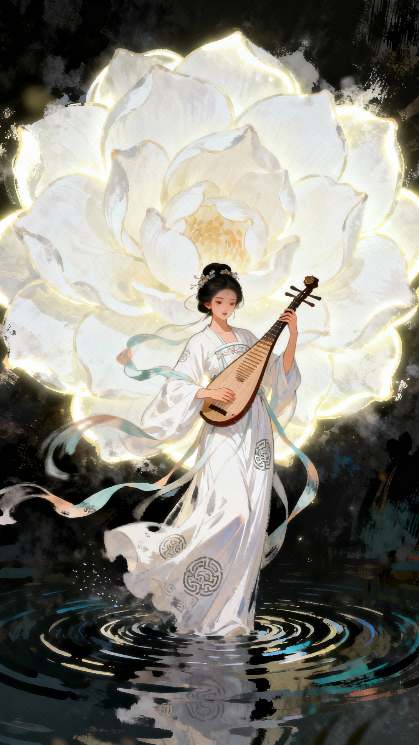 栀子花仙子弹琵琶