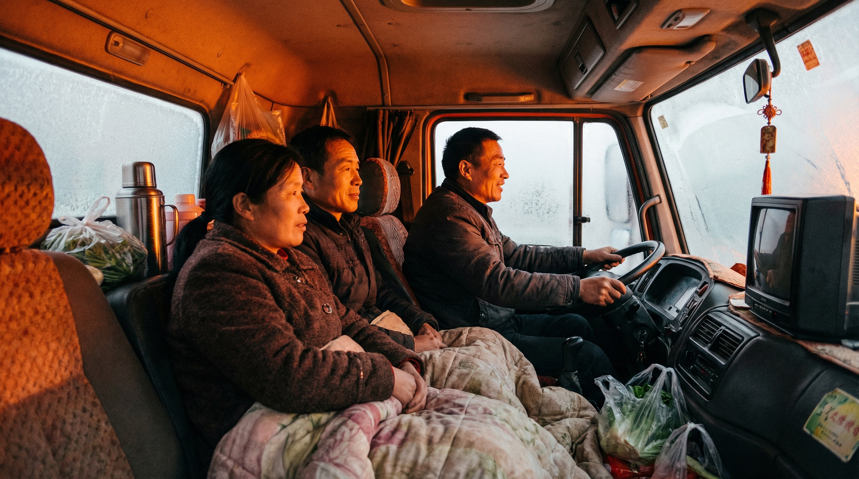 长途货车的共享铺盖