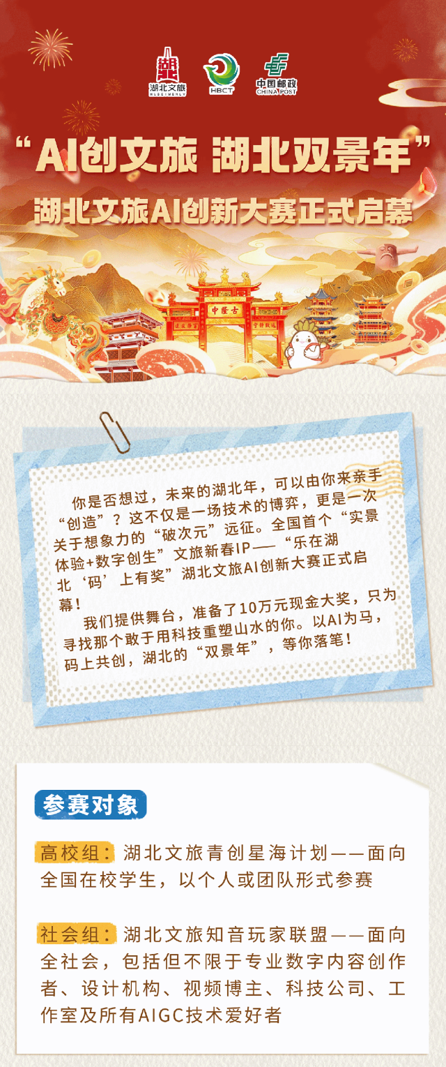 “AI创文旅 湖北双景年”湖北文旅AI创新大赛