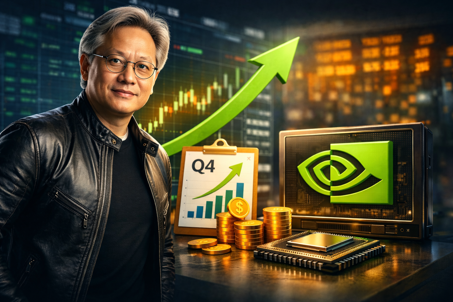 英伟达Q4财报：一份近乎完美的成绩单，为什么市场只涨了1%？