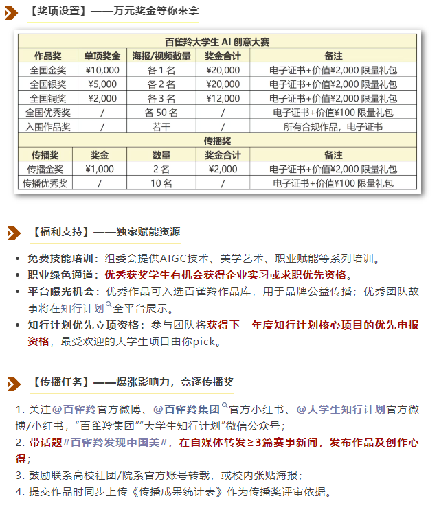 第二届百雀羚大学生AIGC创意设计大赛