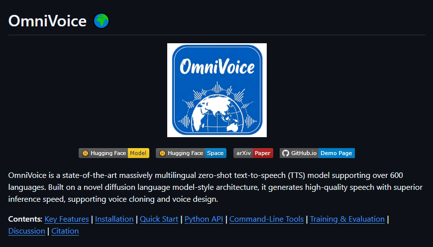 小米OmniVoice开源600+语种TTS模型，中文准确率吊打ElevenLabs？