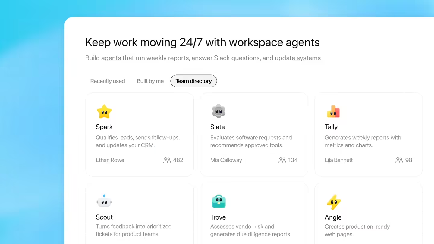 OpenAI推出Workspace Agents