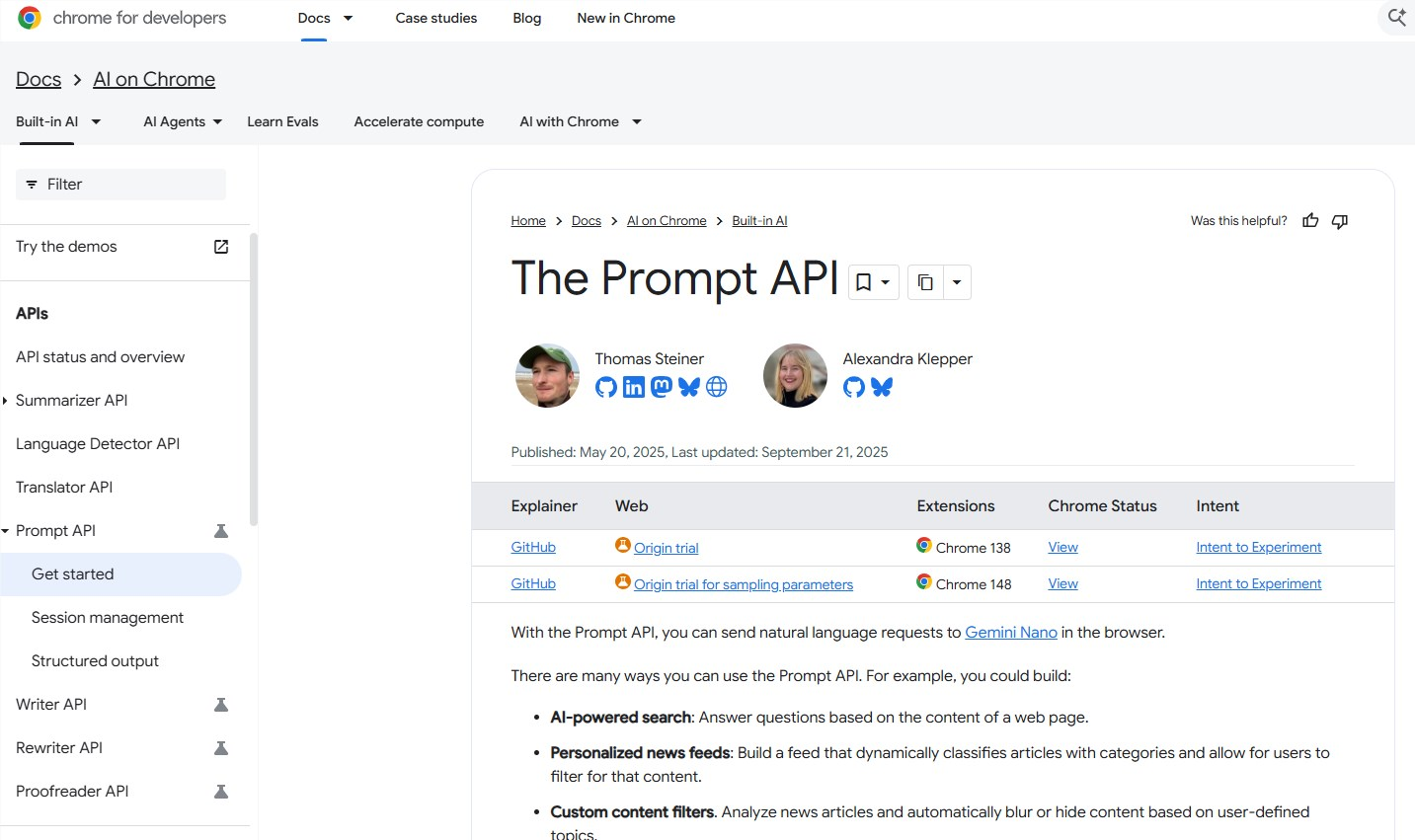 Chrome Prompt