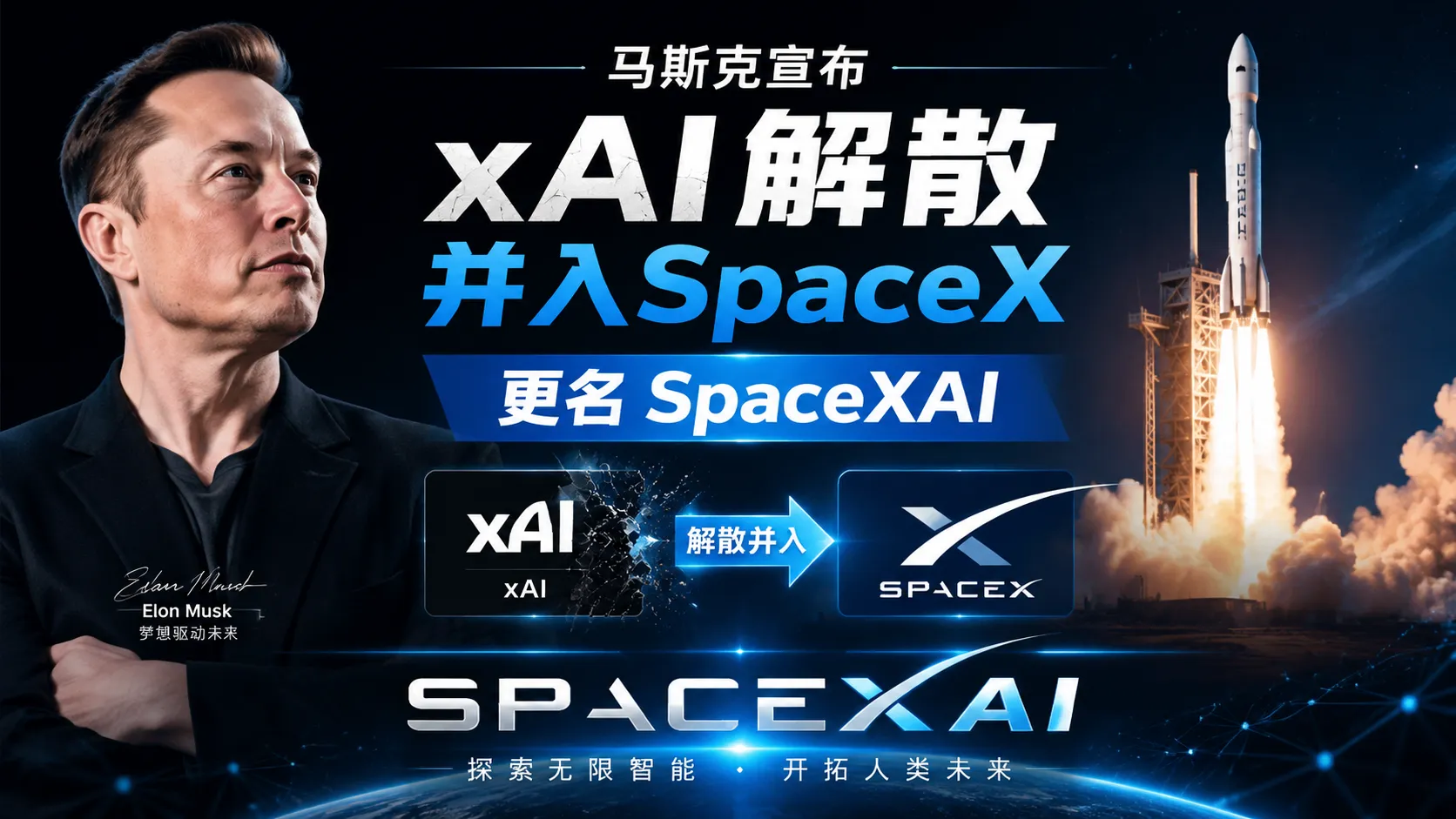 马斯克宣布xAI解散