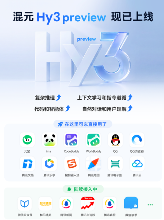 腾讯混元Hy3preview