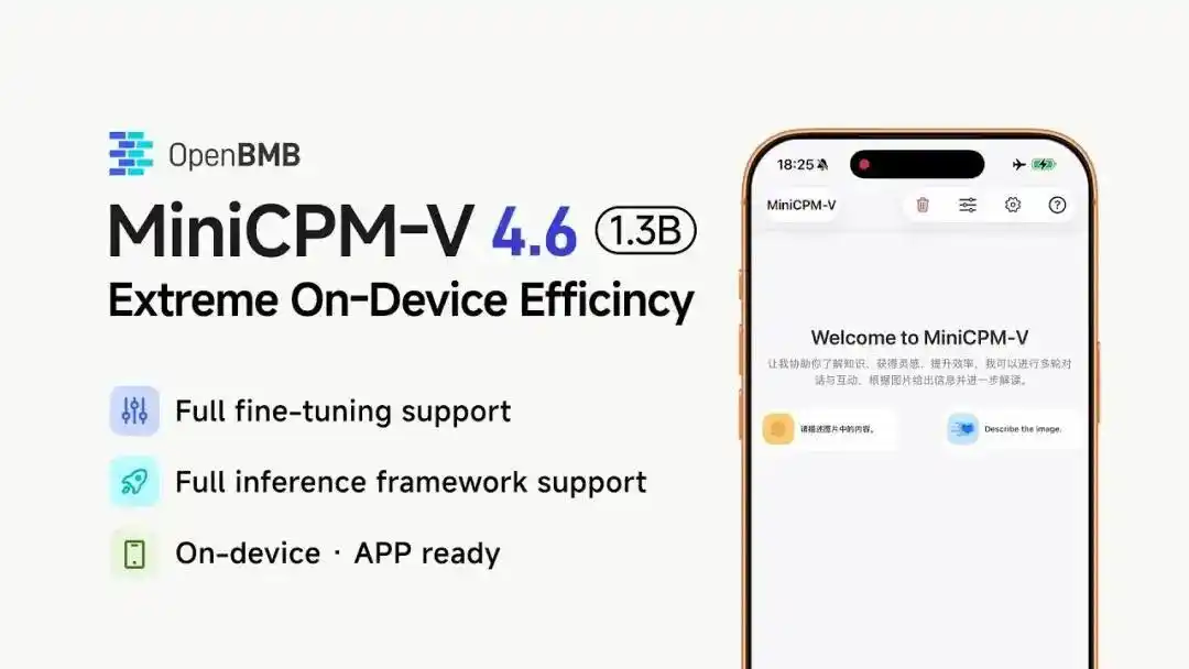 面壁智能推出MiniCPM-V 4.6