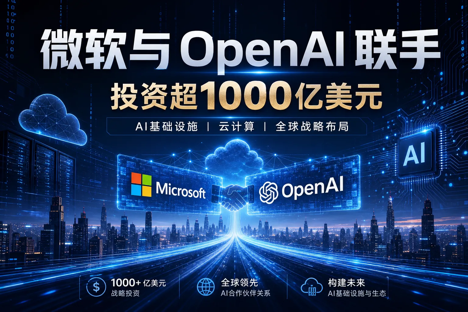 微软与OpenAI联手投资超1000亿美元