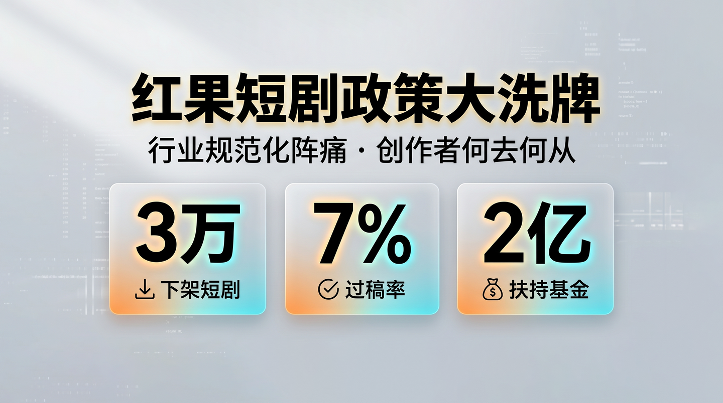 红果短剧取消AI剧本保底：行业泡沫出清，精品化时代正式开启