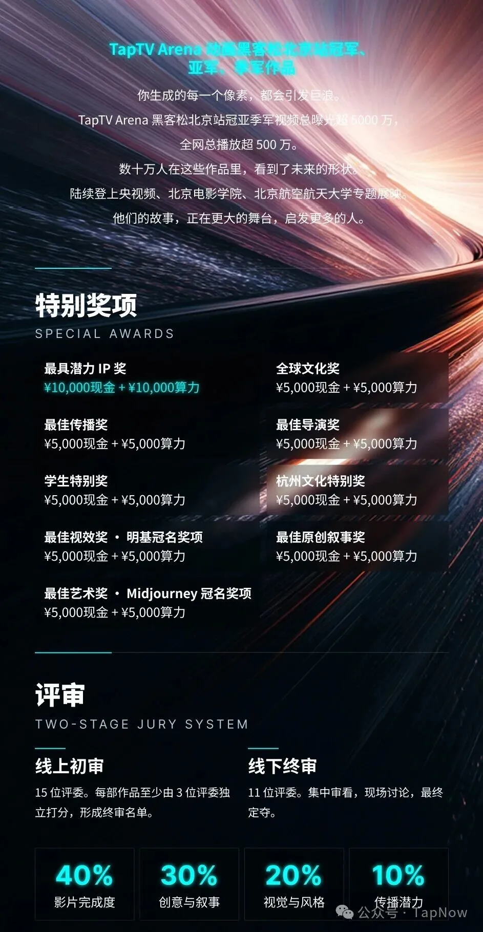TapTV Arena AI动画黑客松