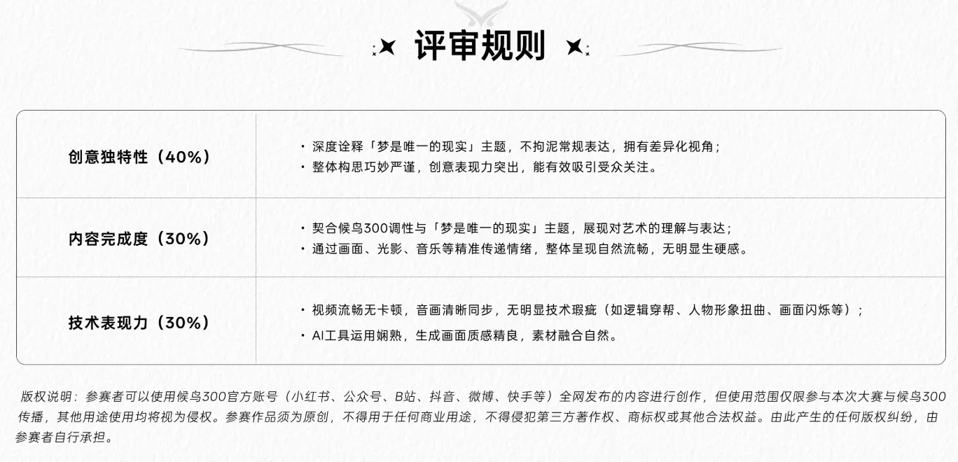 可灵AI×候鸟300 AIGC影像大赛