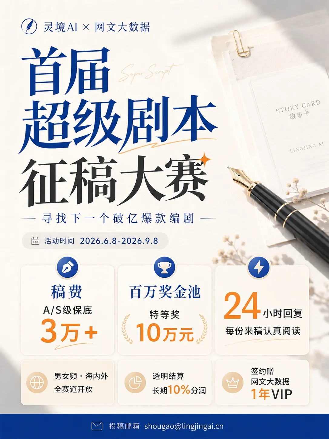 灵境AIx网文大数据首届超级剧本征稿大赛