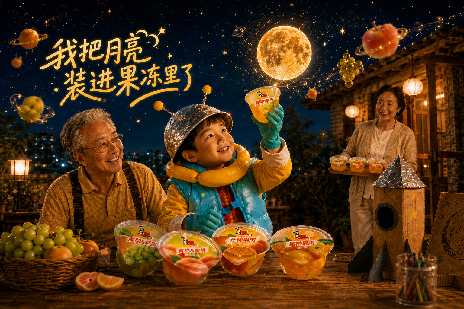 我把月亮装进果冻里了