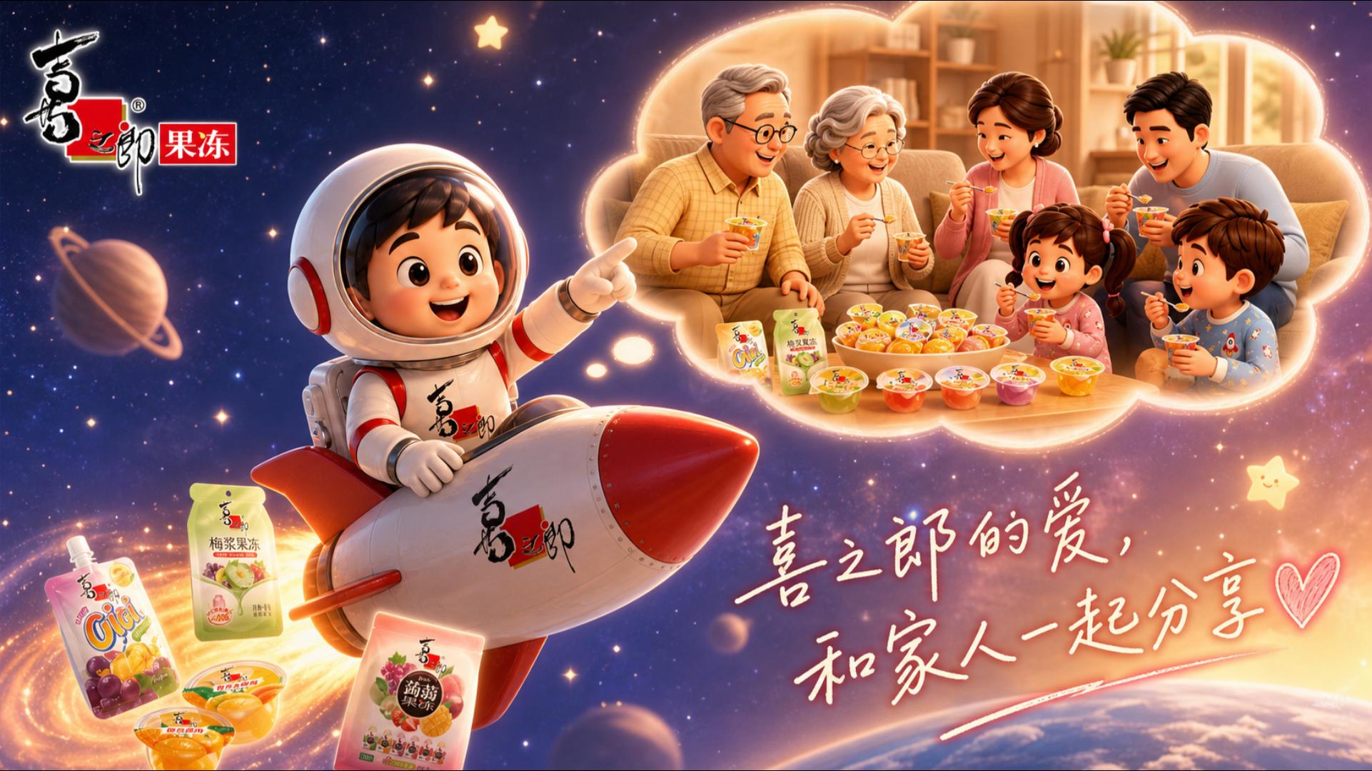 喜之郎的爱，和家人一起分享❤️