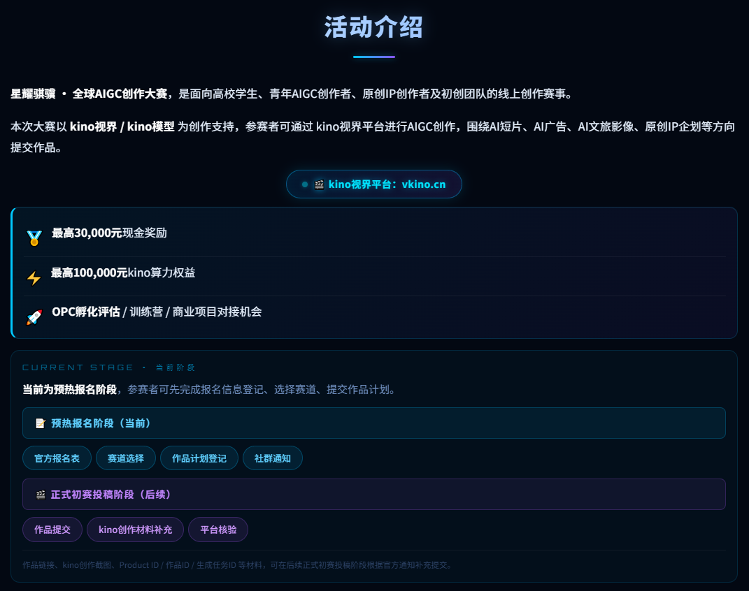 星耀骐骥2026全球AIGC大赛