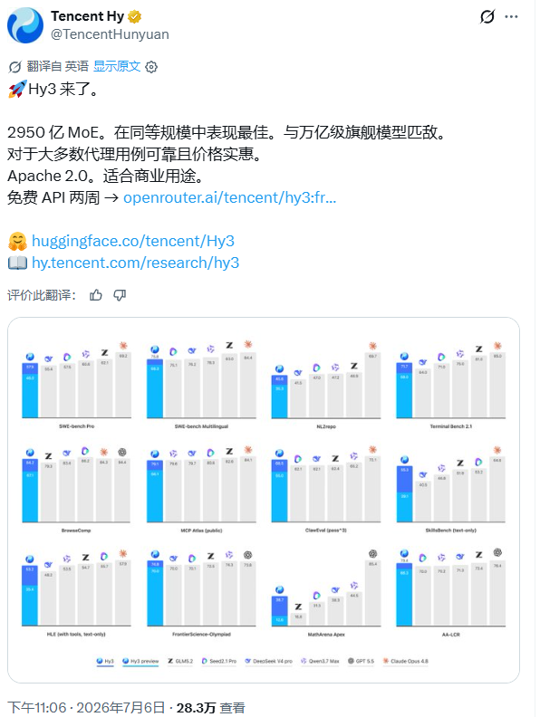 腾讯混元Hy3