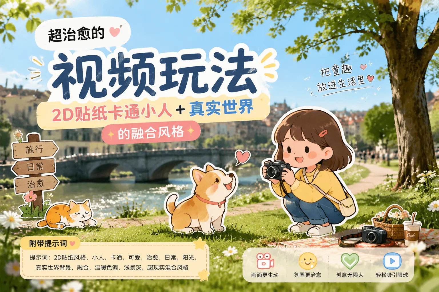 2D贴纸卡通小人
