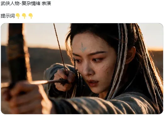 Seedance2.0影视提示词:武侠人物复杂情绪微表情
