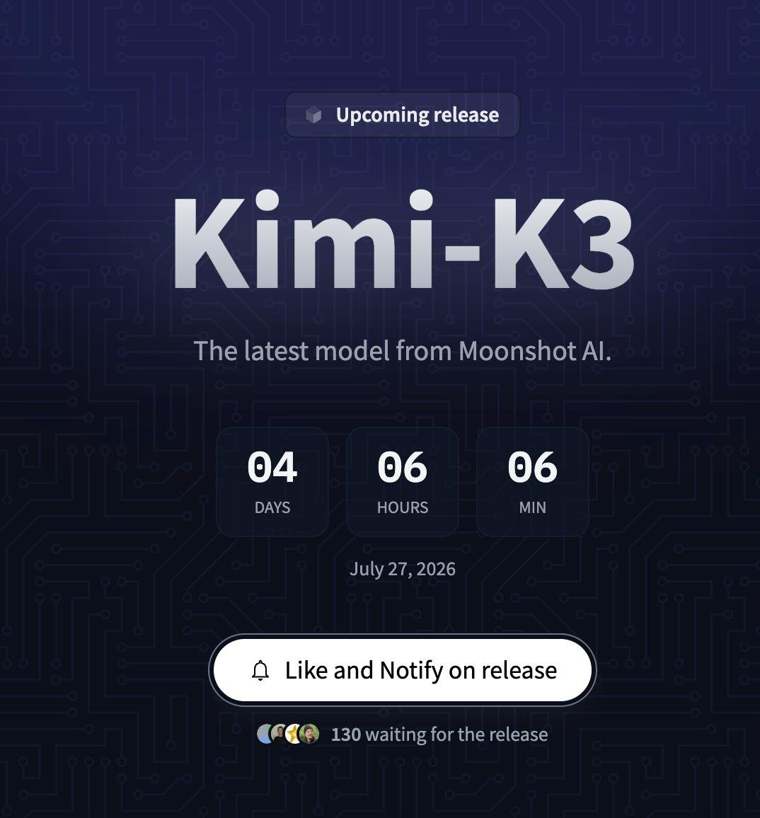 月之暗面敲定7月27日开源Kimi K3完整权重