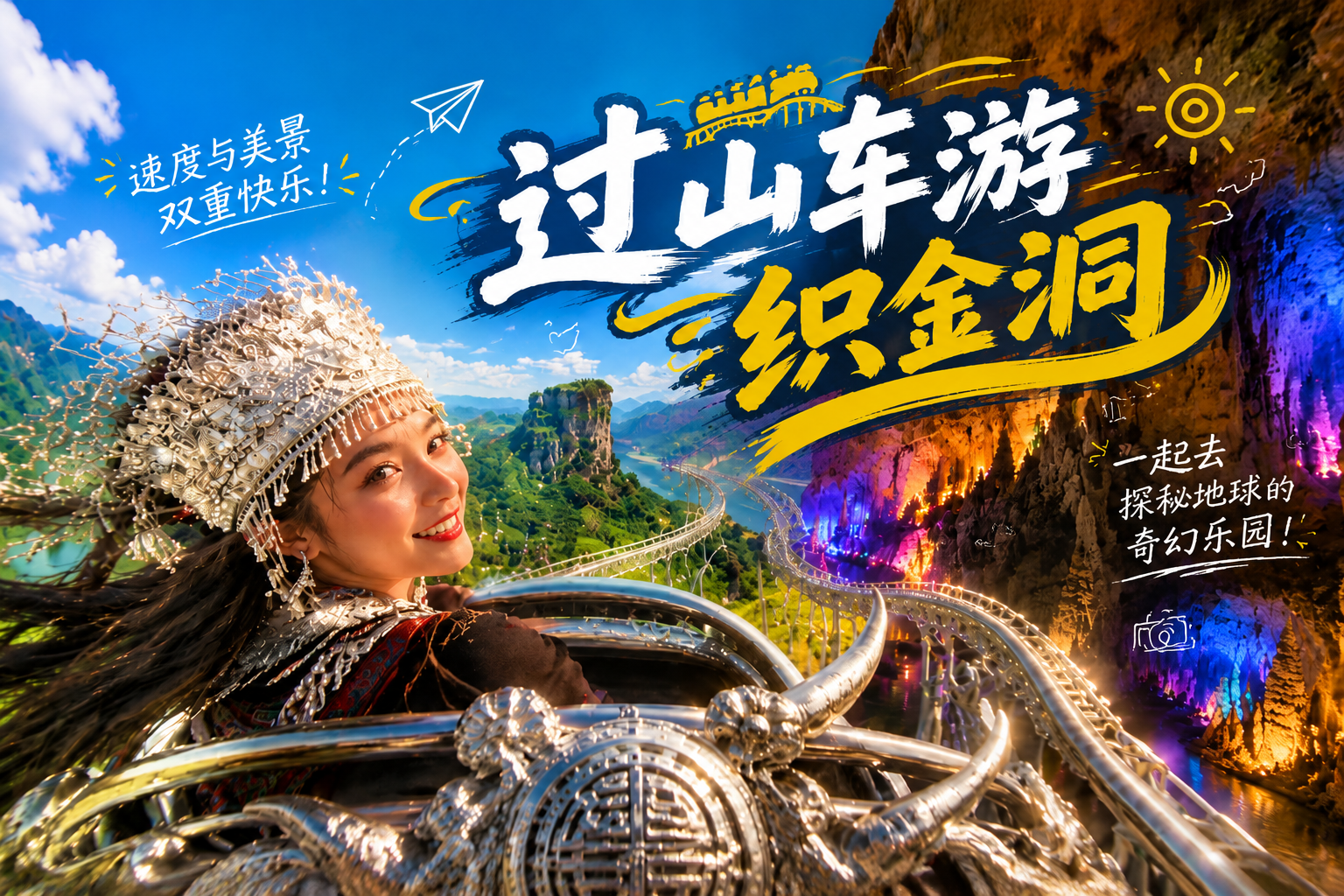 过山车游织金洞