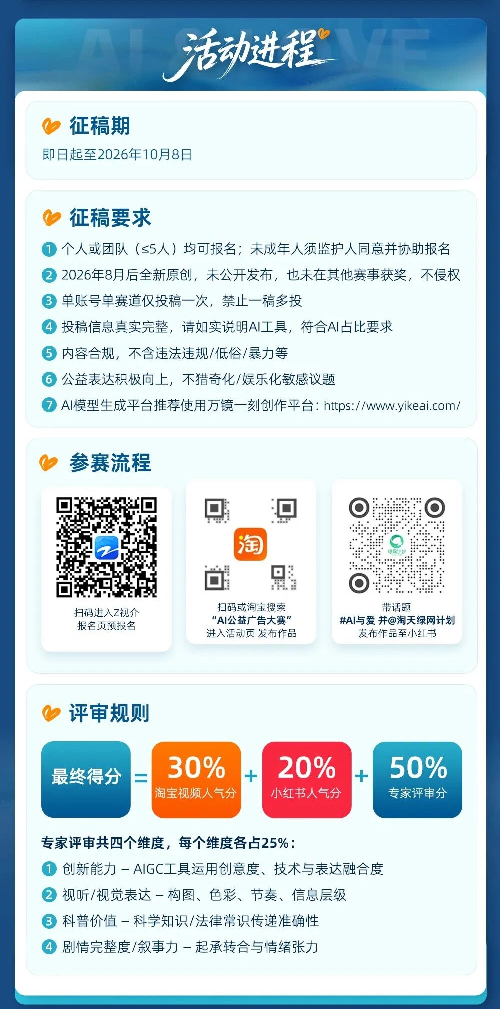 “AI与爱”2026绿网计划AIGC公益广告创作大赛