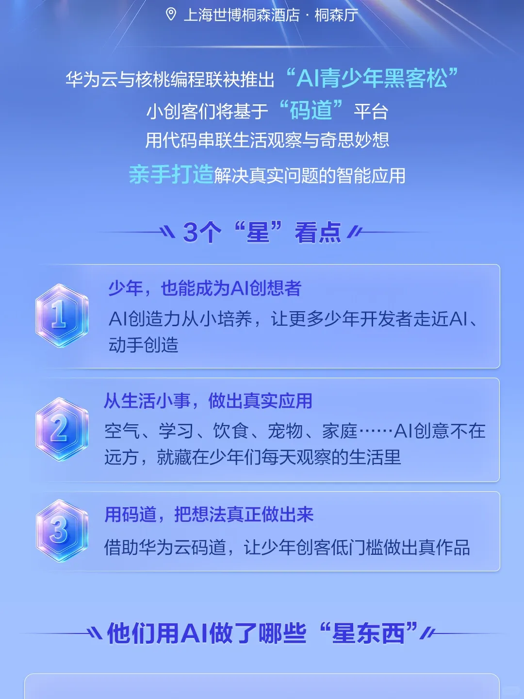 华为云星耀创想者大赛-核桃编程AI青少年黑客松