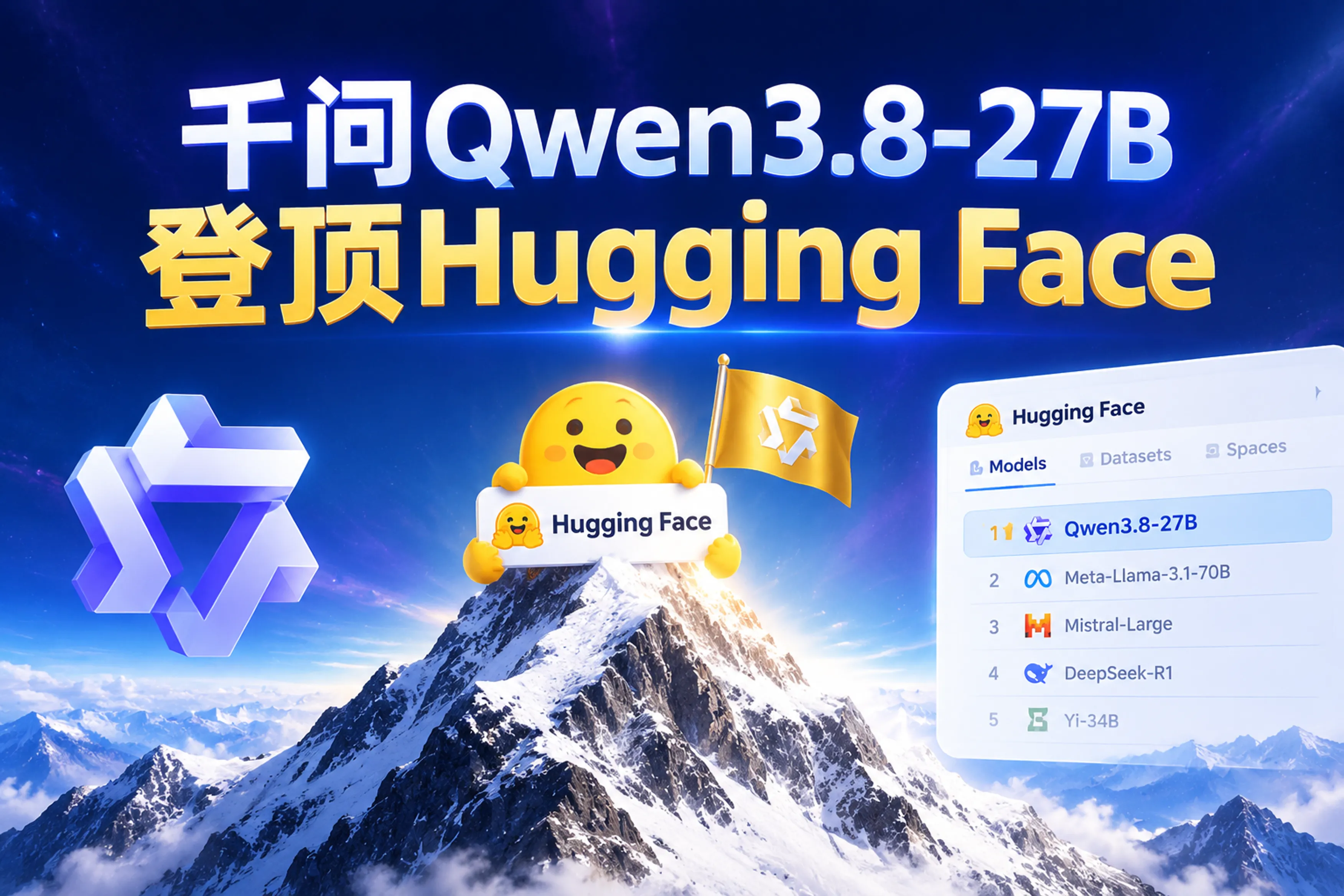 千问Qwen3.8-27B登顶Hugging Face