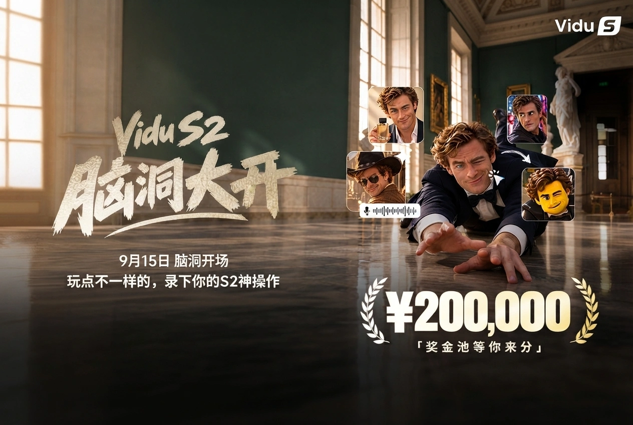 🎮 Vidu S2互动挑战：脑洞大开——Make It Weird，用AI整点意想不到的！