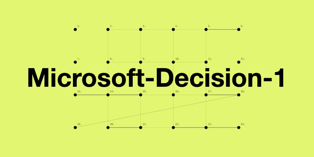 微软推出Decision-1决策模型