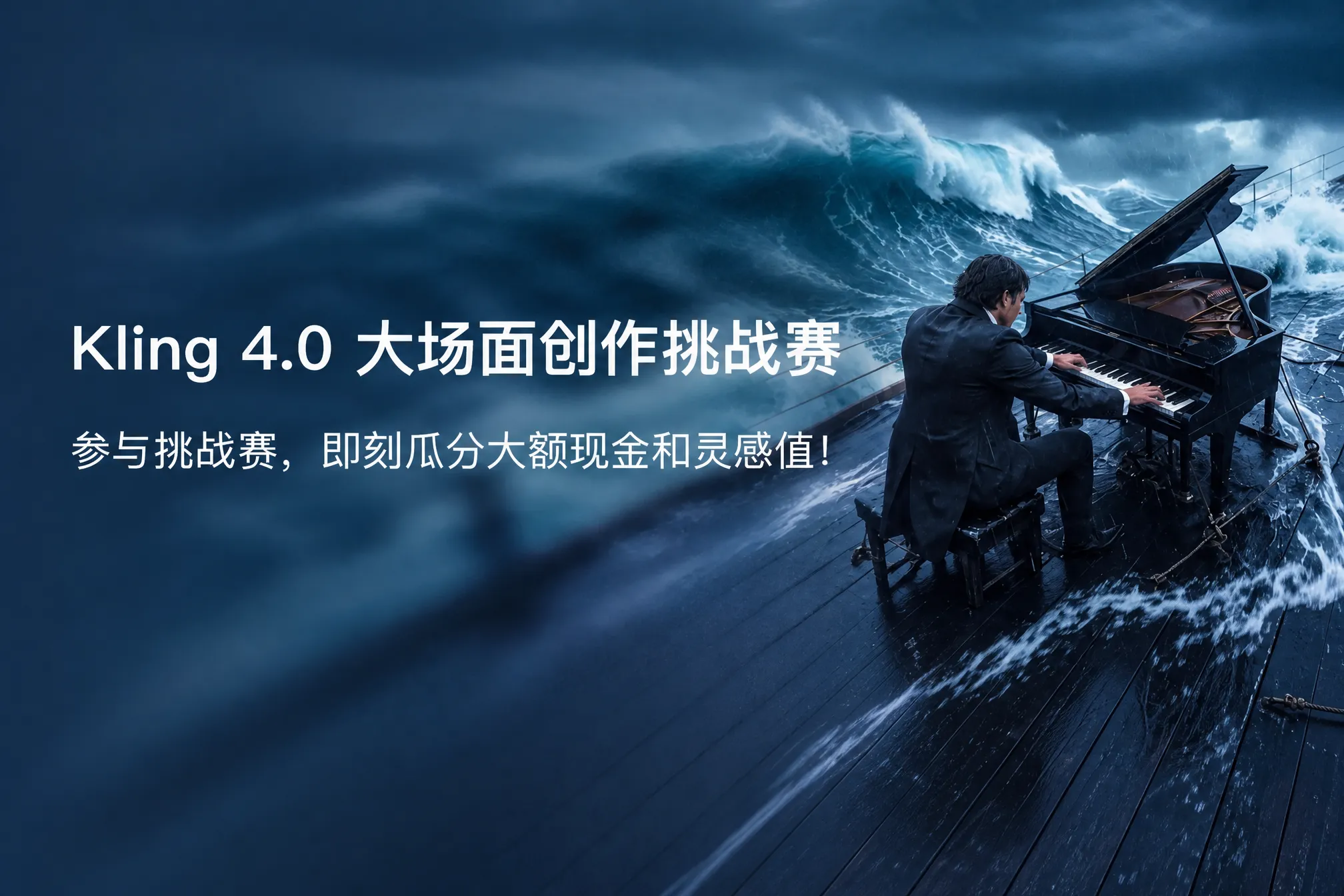 Kling 4.0大场面创作挑战赛：用AI生成硬核武戏与视觉奇观，赢灵感值与京东卡
